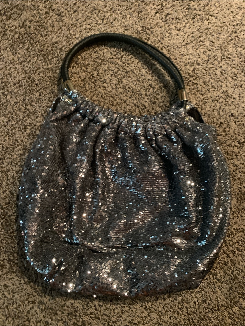 Steve Madden Black Sequined Shoulder Bag